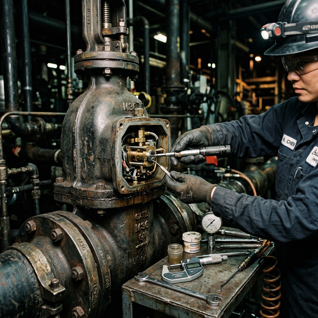 Mantenimiento de válvulas industriales